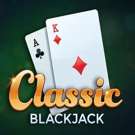 Classic Blackjack slot logo by Red Tiger Gaming at Frumzi Casino