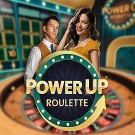 Official Live Casino logo: PowerUP Roulette by Pragmatic Play at Frumzi Casino
